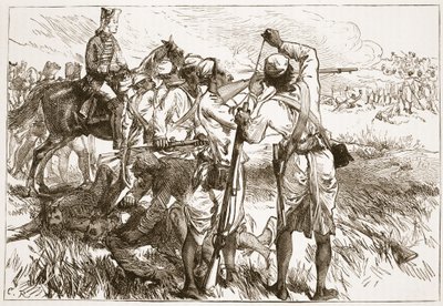 Les Cipayes à Buxar, illustration de Cassell