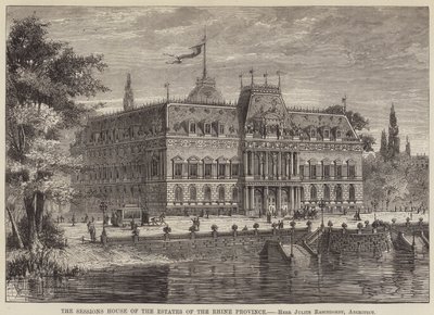La maison des sessions des États de la province du Rhin (gravure) - English School