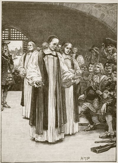 Les sept évêques entrant dans la Tour (illustration de Cassells Illustrated History of England) - English School