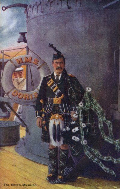 Le musicien du navire, joueur de cornemuse - English School
