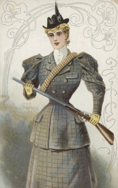 La fille qui tire (chromolitho) - English School