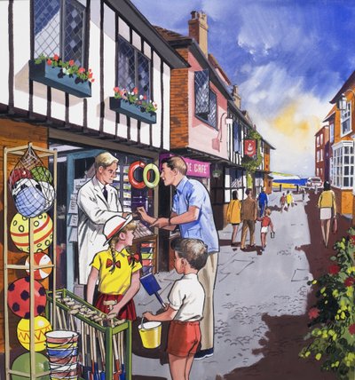Le commerçant (gouache sur papier) - English School