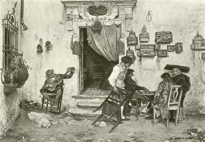 La boutique de Figaro (gravure) - English School
