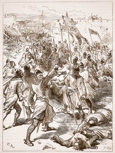 Le siège de Waterford, illustration de Cassells Illustrated History of England - English School