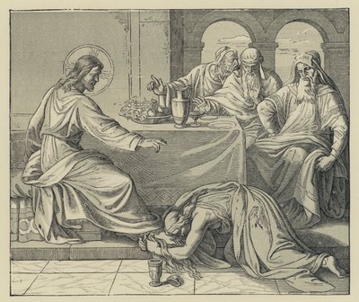 Le pécheur pardonné (gravure) - English School