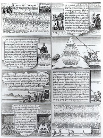 La Ligue solennelle et le Pacte de 1643, gravé par W. Hollar (1607-77) - English School