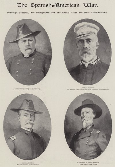 La guerre hispano-américaine (gravure) - English School