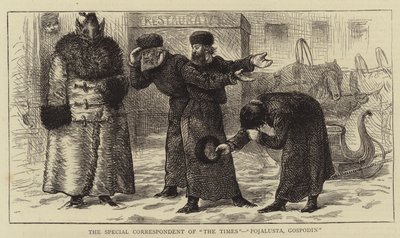 Le correspondant spécial du "The Times", "Pojalusta, Gospodin" (gravure) - English School
