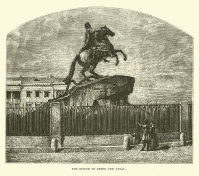 La statue de Pierre le Grand - English School