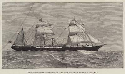 Le navire à vapeur Ruapehu, de la New Zealand Shipping Company - English School