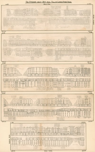 Le Strand vers 1844 de Talliss London Street Views - English School