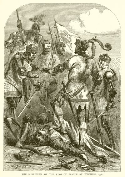 La reddition du roi de France à Poitiers, 1356 - English School