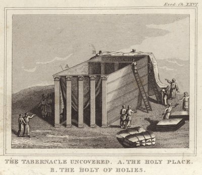 Le Tabernacle découvert, A le Lieu Saint, B le Saint des Saints - English School