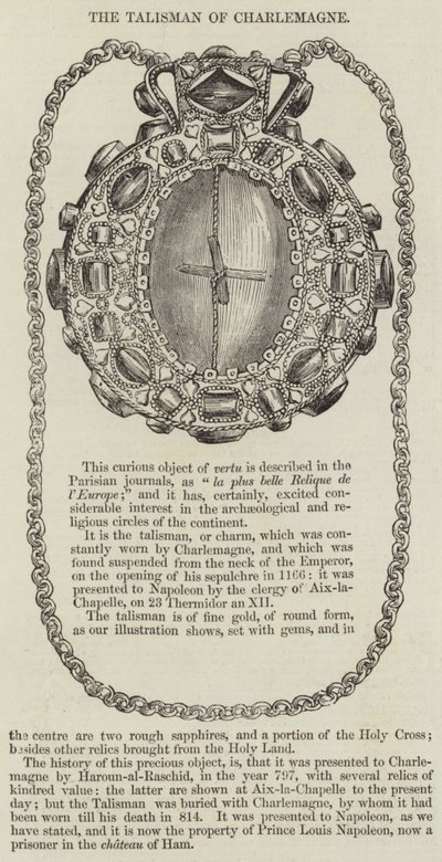 Le talisman de Charlemagne - English School