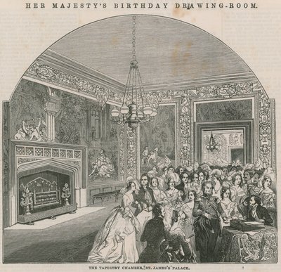 La chambre de tapisserie au palais de St James - English School