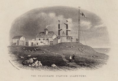 Station télégraphique, Llandudno (gravure) - English School