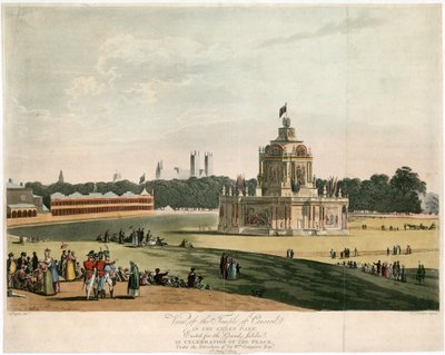 Le Temple de la Concorde créé pour la Paix de 1814 - English School
