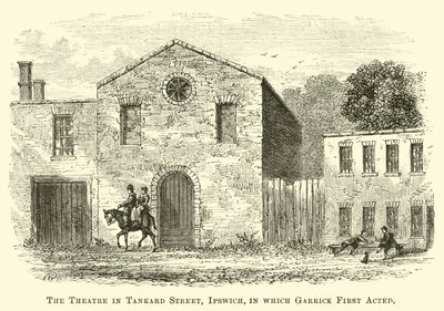 Le Théâtre de Tankard Street, Ipswich, où Garrick a joué pour la première fois - English School
