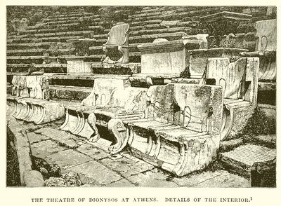 Théâtre de Dionysos à Athènes (détail) - English School