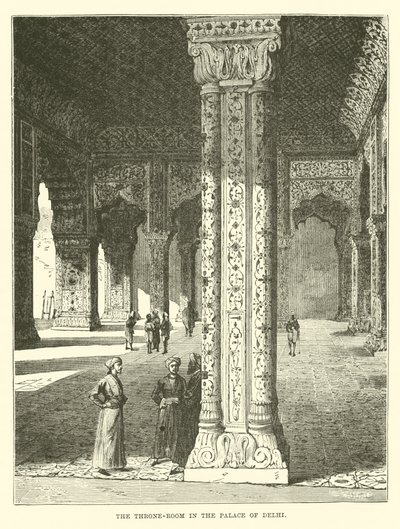La Salle du Trône dans le Palais de Delhi - English School