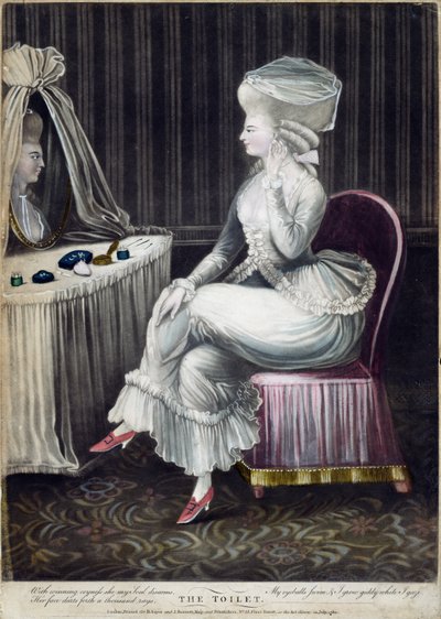 La Toilette, pub. par Robert Sayer et J. Bennett, 1780 - English School