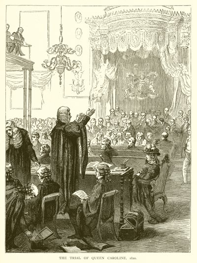 Le procès de la reine Caroline, 1820 - English School