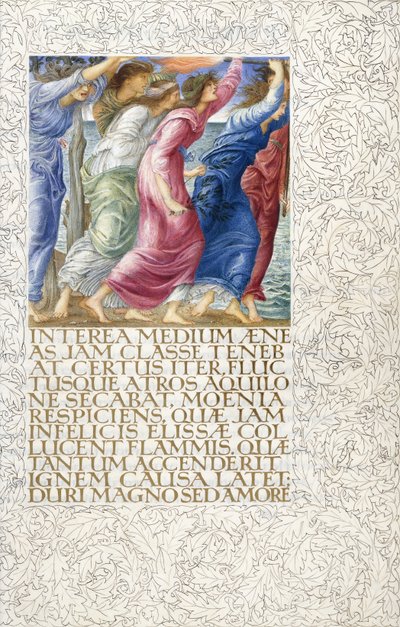 Les Troyens aperçoivent le bûcher funéraire de Didon, 1874-c.1919 - English School