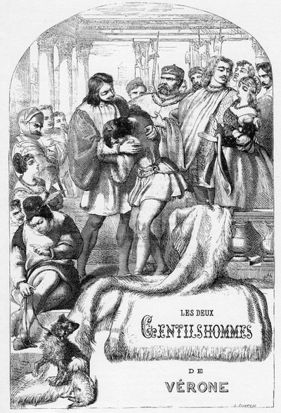 Les Deux Gentilshommes de Vérone - Illustration dans « Œuvres complètes de William Shakespeare » 1866 - Les illustrations et la forme générale de cette édition sont empruntées à Cassell