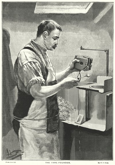 Le fondeur de caractères (gravure) - English School