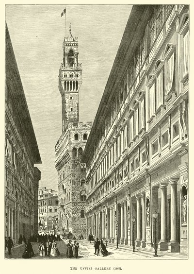 La Galerie des Offices, 1865 - English School