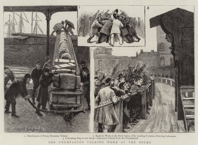Les chômeurs cherchant du travail aux docks - English School