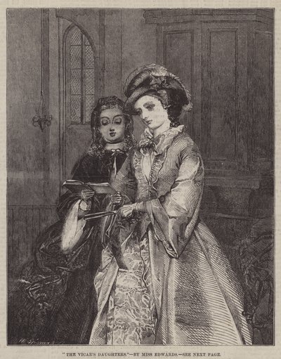 Les filles du vicaire (gravure) - English School