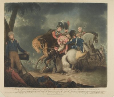 La victoire des troupes britanniques sur les Français le 21 mars 1801 - English School