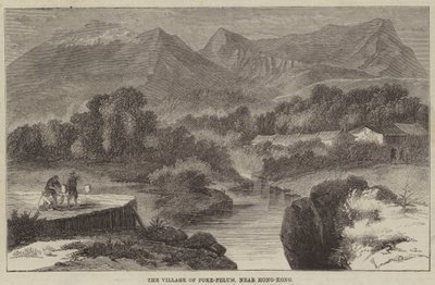 Le village de Poke-Felum, près de Hong-Kong (gravure) - English School