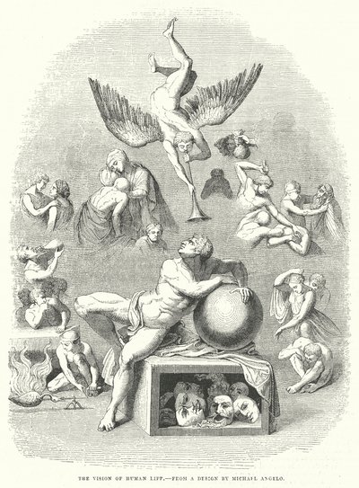 La vision de la vie humaine (gravure) - English School