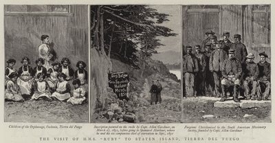 La visite du H.M.S. "Ruby" à Staten Island, Terre de Feu - English School