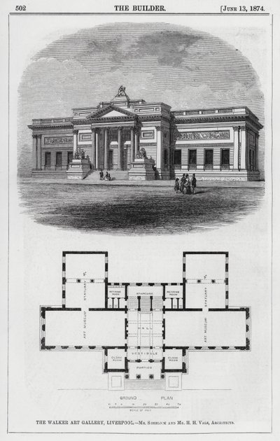 La Walker Art Gallery, Liverpool (gravure) - English School