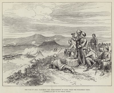 La guerre en Asie, observation du bombardement de Kars, depuis le Tchakmak Tabia - English School