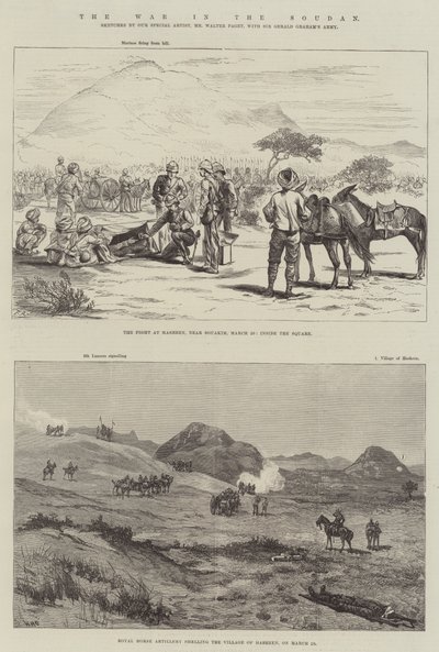La guerre au Soudan (gravure) - English School