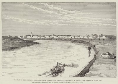 La guerre au Soudan, Khartoum (gravure) - English School