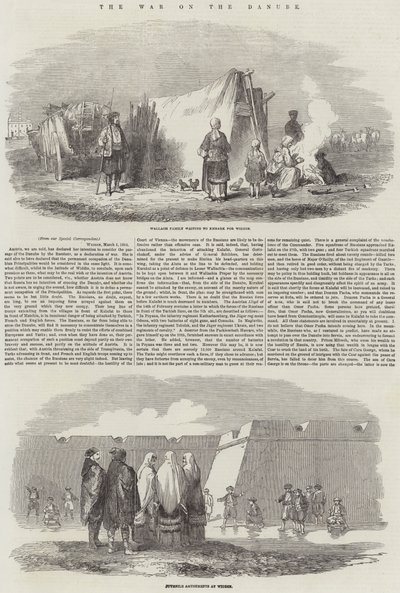 La guerre sur le Danube (gravure) - English School