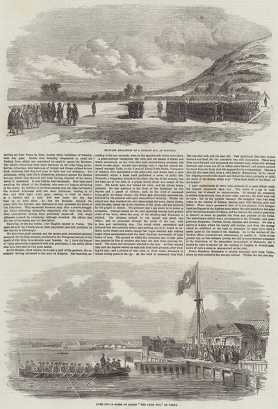 La guerre sur le Danube (gravure) - English School