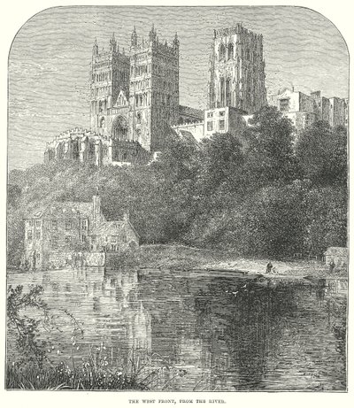 Le front ouest, depuis la rivière (gravure) - English School