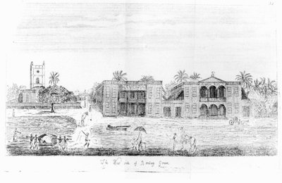 Le côté ouest de Bombay Green, Inde, de Voyage to the East Indies par John Henry Grose, 2ème édition, 1766 - English School