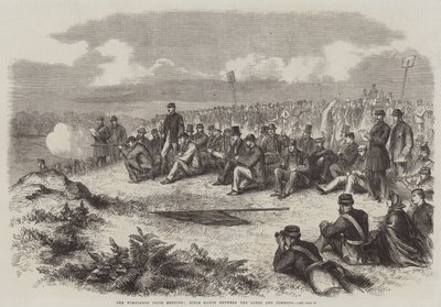 La Réunion de Prix de Wimbledon, Match de Tir entre les Lords et les Communes (gravure) - English School