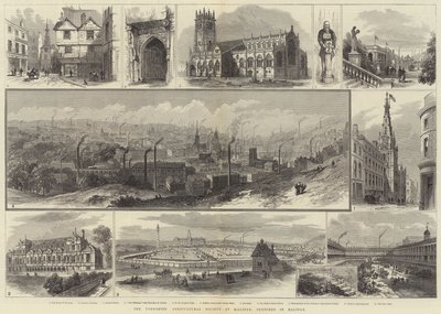 La Société agricole du Yorkshire à Halifax, croquis à Halifax (gravure) - English School