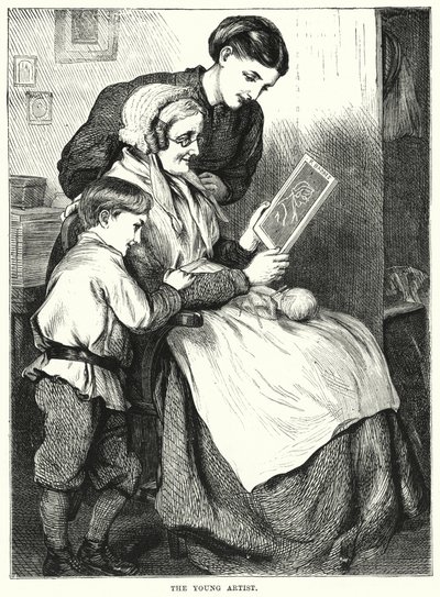 Le jeune artiste (gravure) - English School