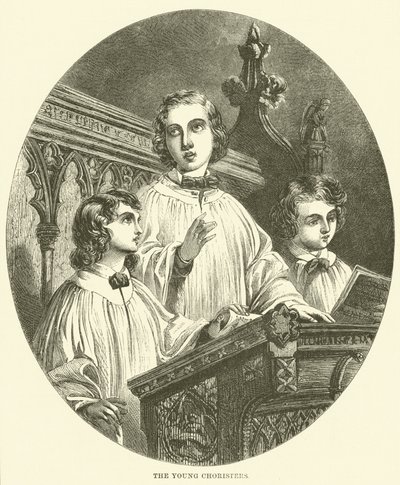 Les jeunes choristes (gravure) - English School