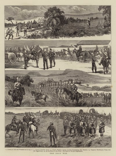 La guerre zouloue (gravure) - English School
