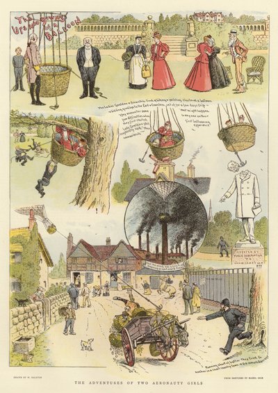 Les aventures de deux filles aéronautes - English School